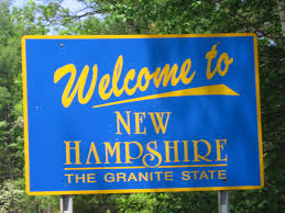 Welcome sign to New Hampshire
